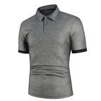 Herren Blaues Polo-Shirt mit kurzen Ärmeln – Leichtes Sommeroberteil