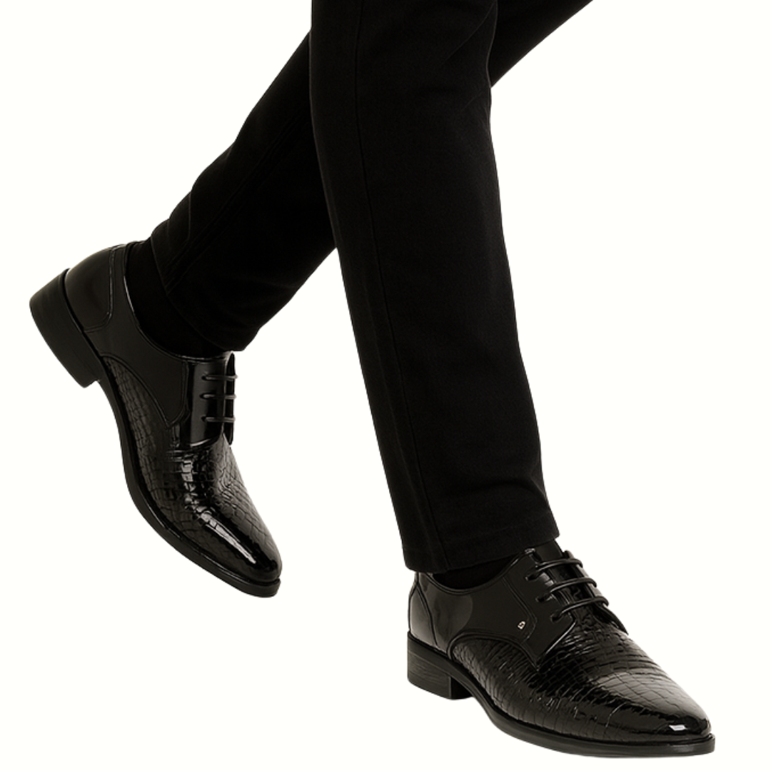 Herren Lacklederschuhe im Cobra-Stil für formelle Veranstaltungen
