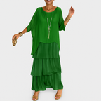 Langes Maxi-Kleid mit Rundhalsausschnitt – Leichter, fließender Sommerstil