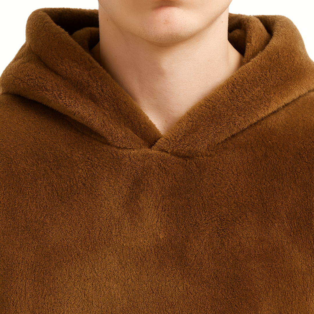 Herren Fleece-Hoodie – Lässiger Pullover mit Kängurutasche
