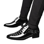 Herren Lacklederschuhe im Cobra-Stil für formelle Veranstaltungen