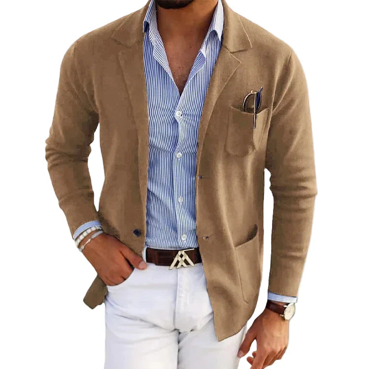 Herren Blazer Jacke – Smart-Casual Anzugjacke mit Reverskragen