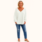 Oversized Weicher Kaschmir-Pullover – Lässige Rundhals-Passform
