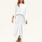 Damen Baumwoll-Leinen Sommeranzug – Leichtes, maßgeschneidertes 2-Teile Set