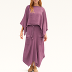 Damen Baumwoll-Leinen Sommeranzug – Leichtes, maßgeschneidertes 2-Teile Set