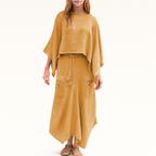 Damen Baumwoll-Leinen Sommeranzug – Leichtes, maßgeschneidertes 2-Teile Set