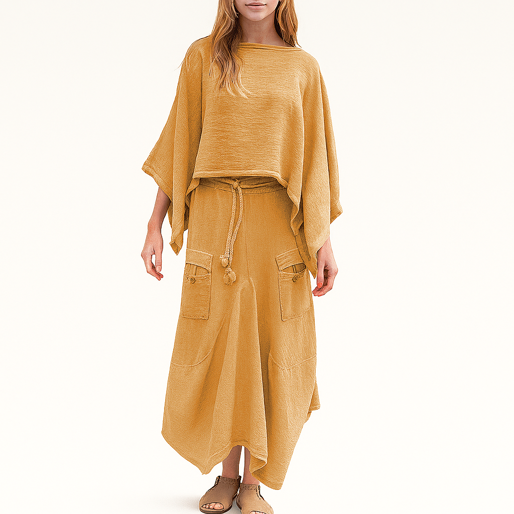 Damen Baumwoll-Leinen Sommeranzug – Leichtes, maßgeschneidertes 2-Teile Set
