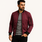 Leichte Bomberjacke für Herren – Frühjahrs-Sommer Lagenlook