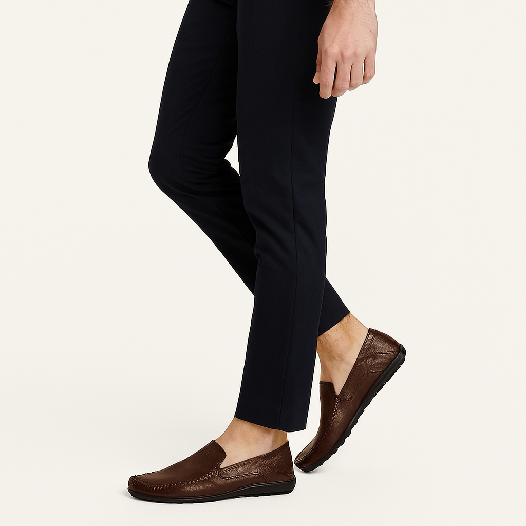 Italienische Echte Leder Loafers für Damen – Gepolsterte Slip-Ons