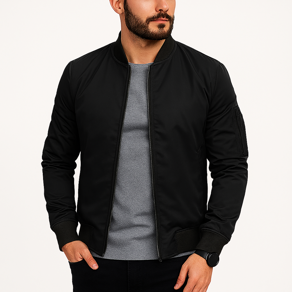 Leichte Bomberjacke für Herren – Frühjahrs-Sommer Lagenlook