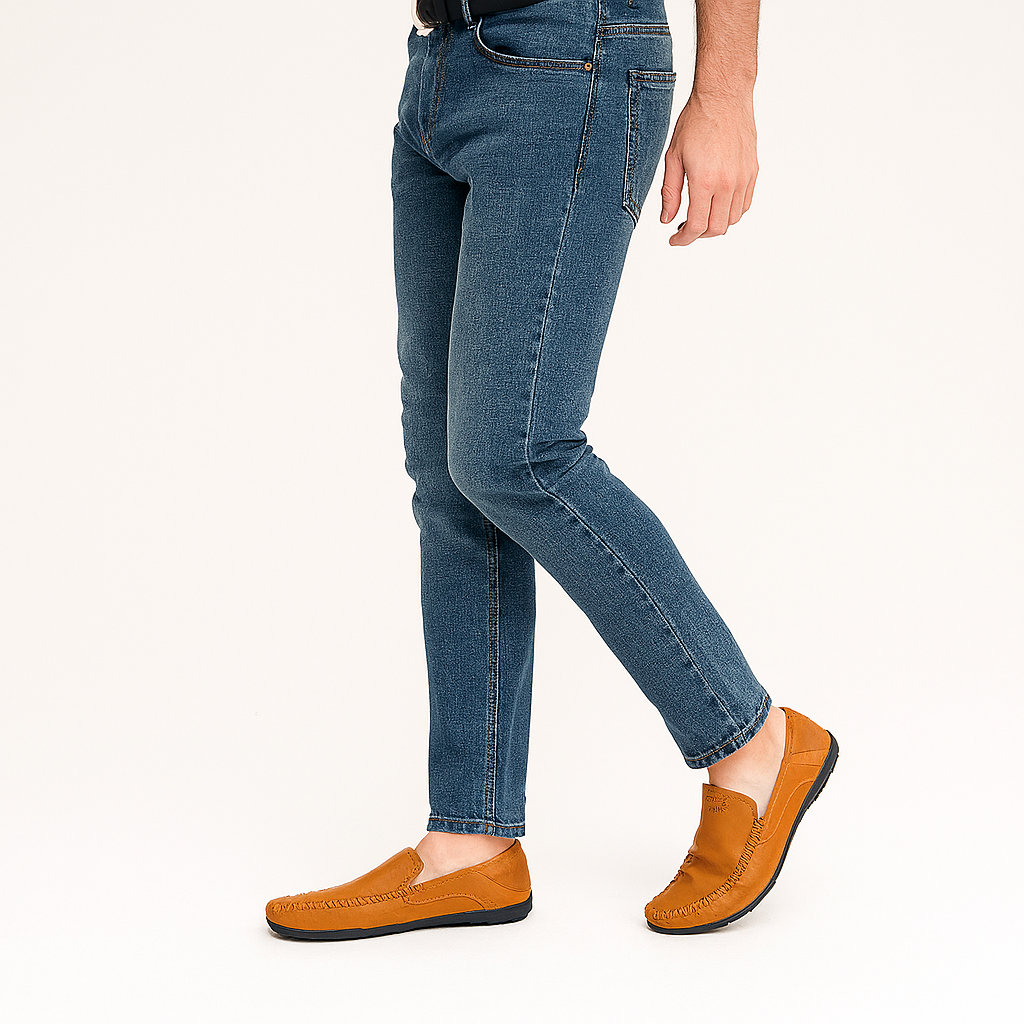Italienische Echte Leder Loafers für Damen – Gepolsterte Slip-Ons