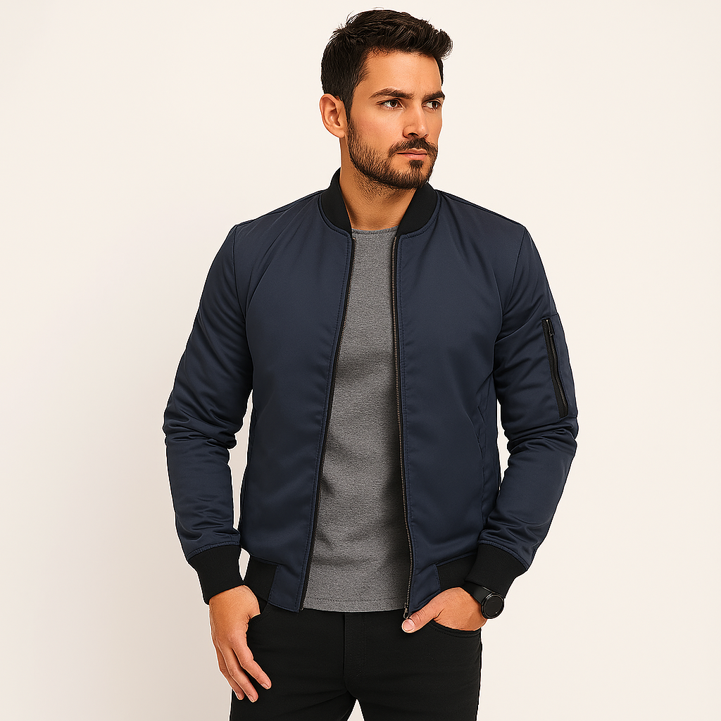 Leichte Bomberjacke für Herren – Frühjahrs-Sommer Lagenlook