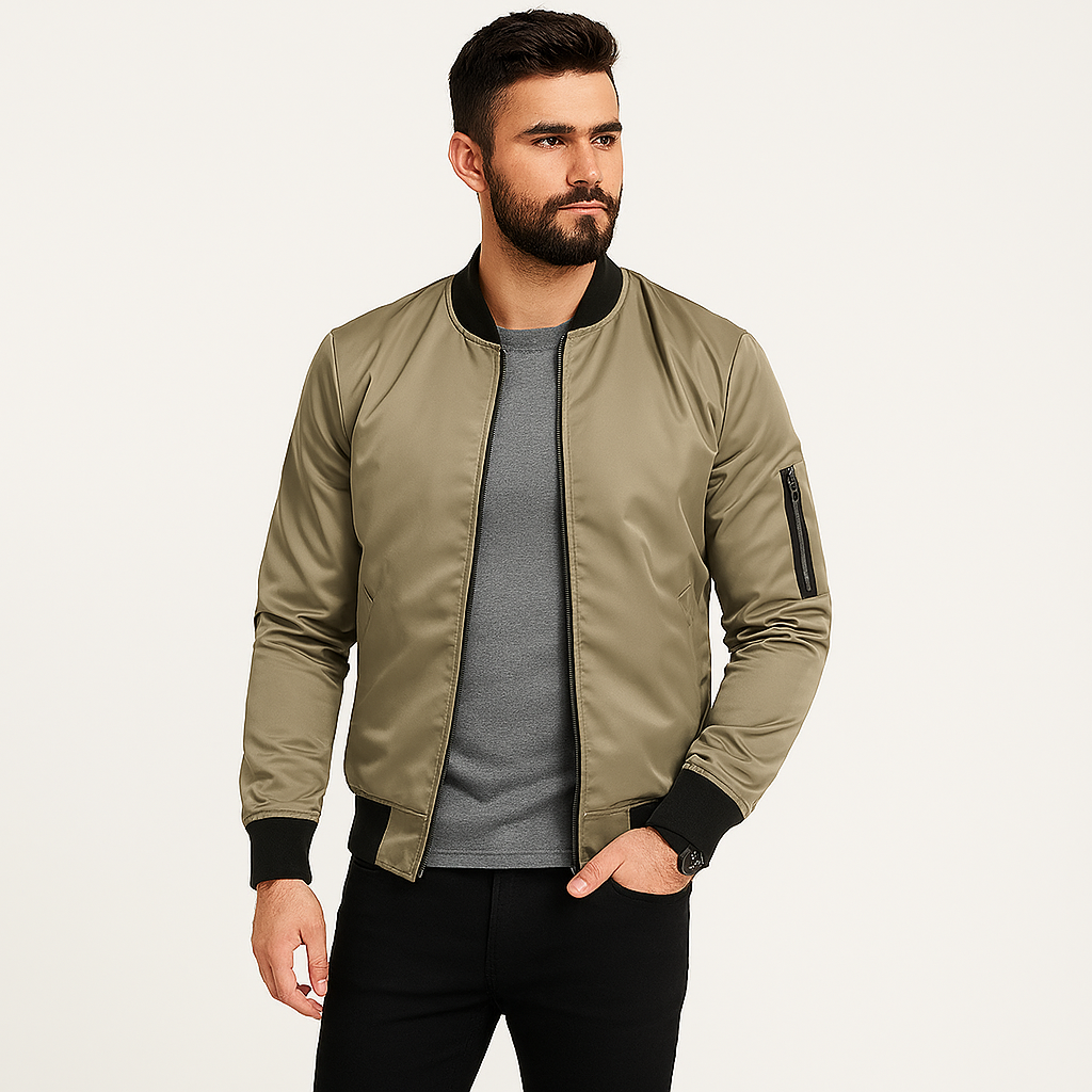 Leichte Bomberjacke für Herren – Frühjahrs-Sommer Lagenlook