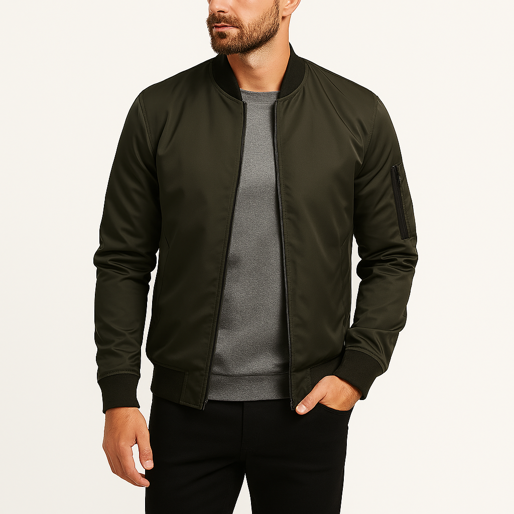 Leichte Bomberjacke für Herren – Frühjahrs-Sommer Lagenlook