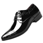 Herren Lacklederschuhe im Cobra-Stil für formelle Veranstaltungen