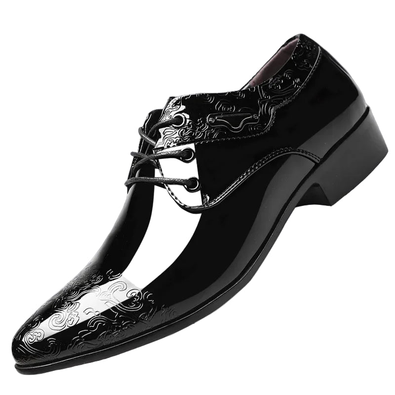 Herren Lacklederschuhe im Cobra-Stil für formelle Veranstaltungen