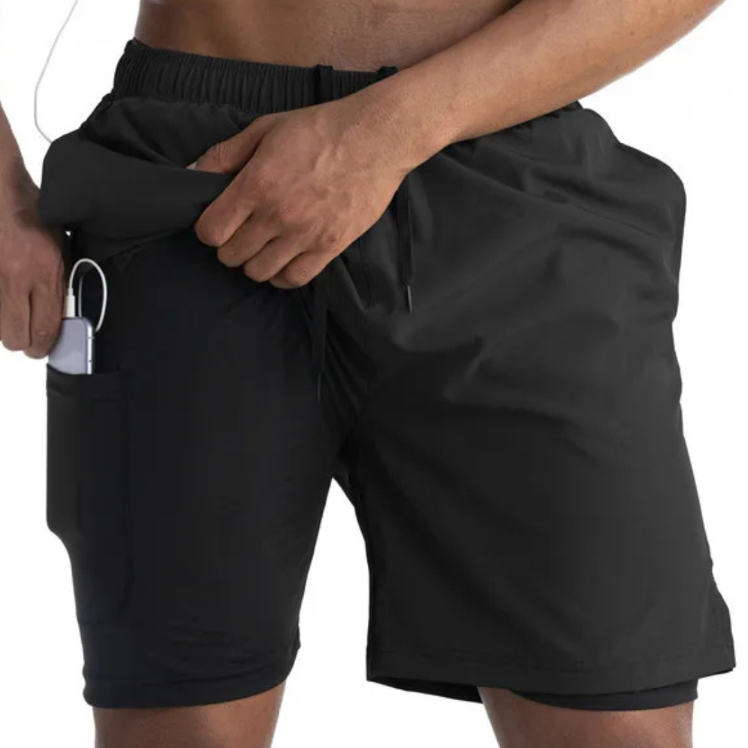 Herren Laufshorts mit Innenfutter und Handy-Tasche – Für Fitness & Training