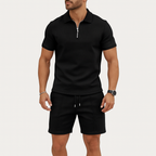 Herren Baumwoll-Polo-Shirt & Shorts Set – Sommer Casual