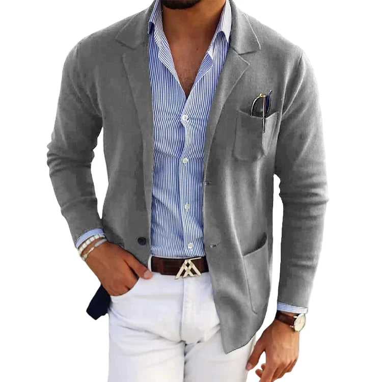 Herren Blazer Jacke – Smart-Casual Anzugjacke mit Reverskragen