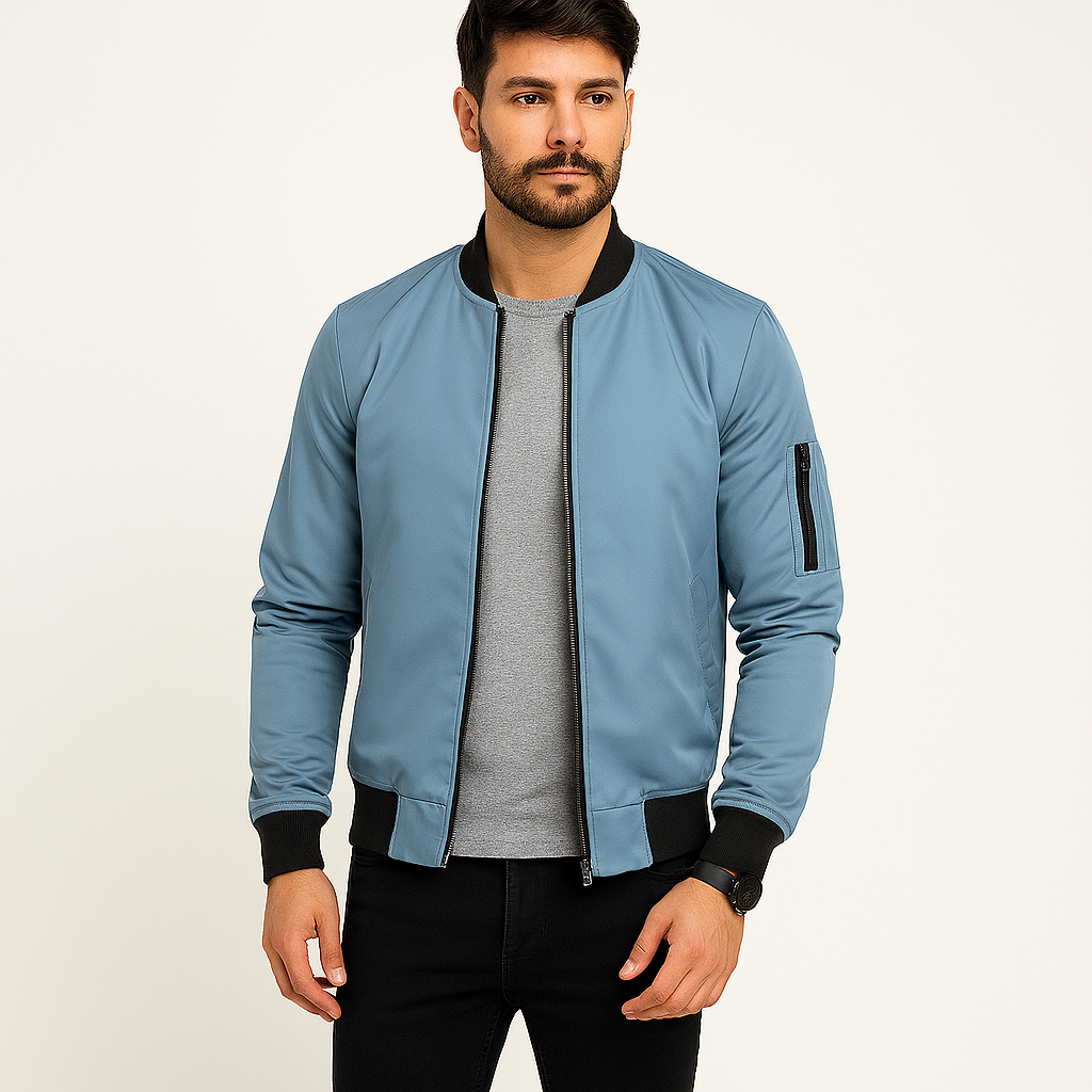 Leichte Bomberjacke für Herren – Frühjahrs-Sommer Lagenlook