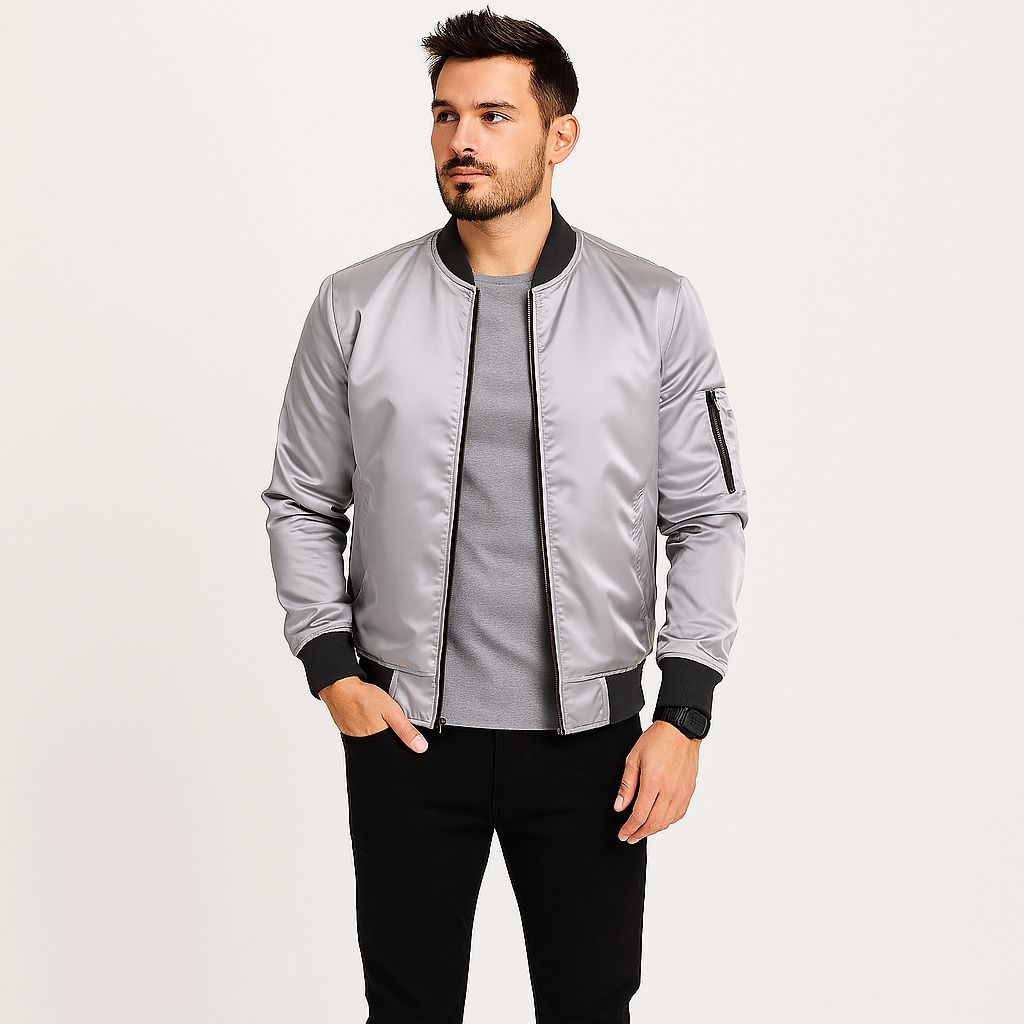 Leichte Bomberjacke für Herren – Frühjahrs-Sommer Lagenlook
