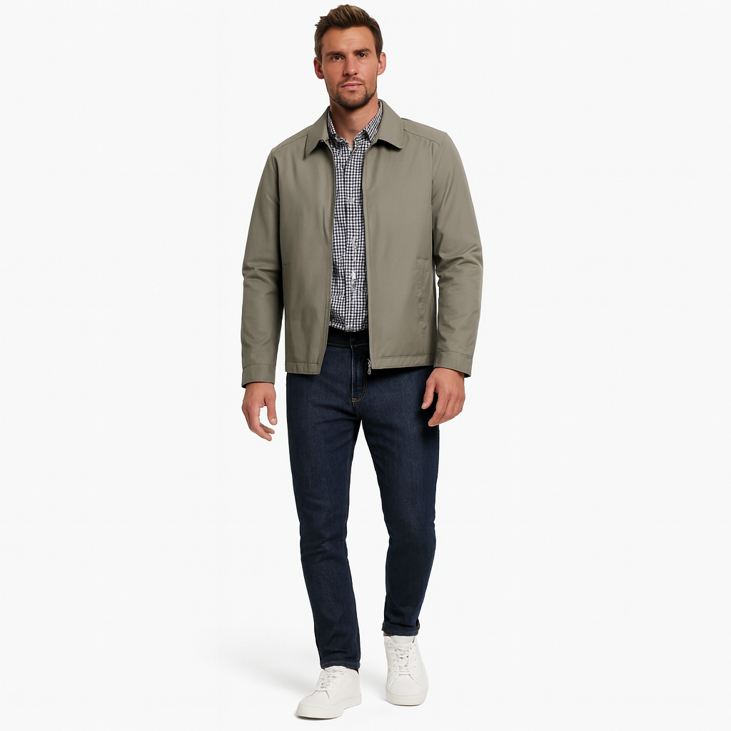 Herren Sommerjacke – Leichte, lässige Zip-Up Jacke