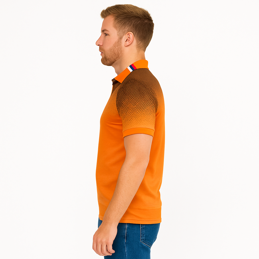 Herren-Kurzarm-Poloshirt – Klassischer Rippkragen Sommeroberteil