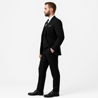 Herren 3-teiliges Anzug-Set mit Jacke mit Notch-Kragen, Weste und Hose