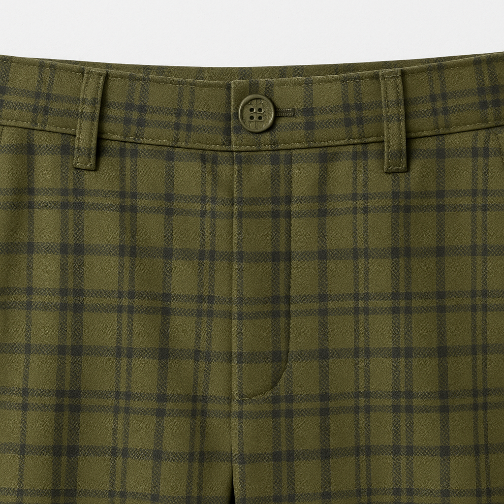 Herren Graue Kariert Slim Fit Hose – Smarte Arbeitskleidung