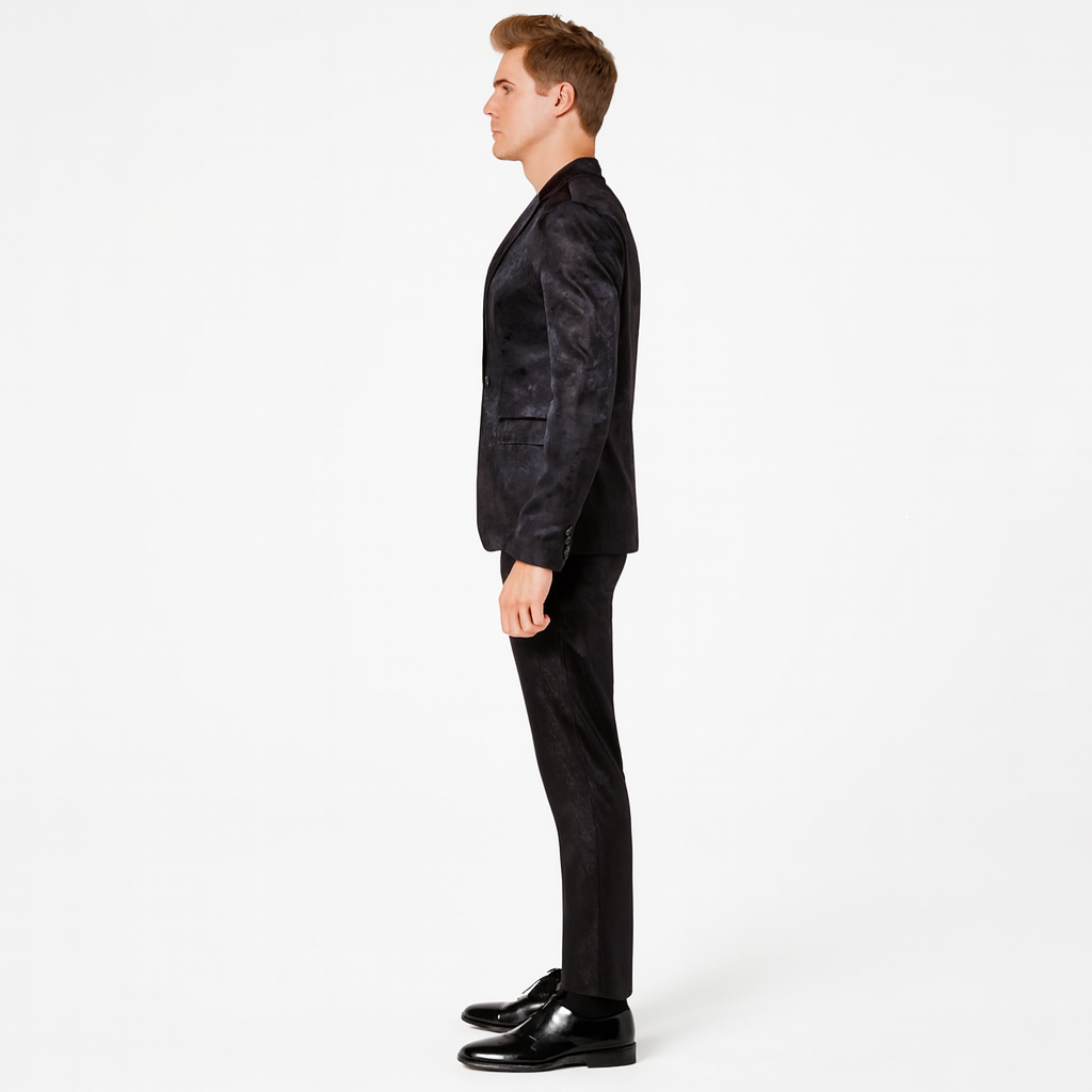 Herren 2-teiliger Anzug mit Jacke mit Notch-Kragen und passender Hose