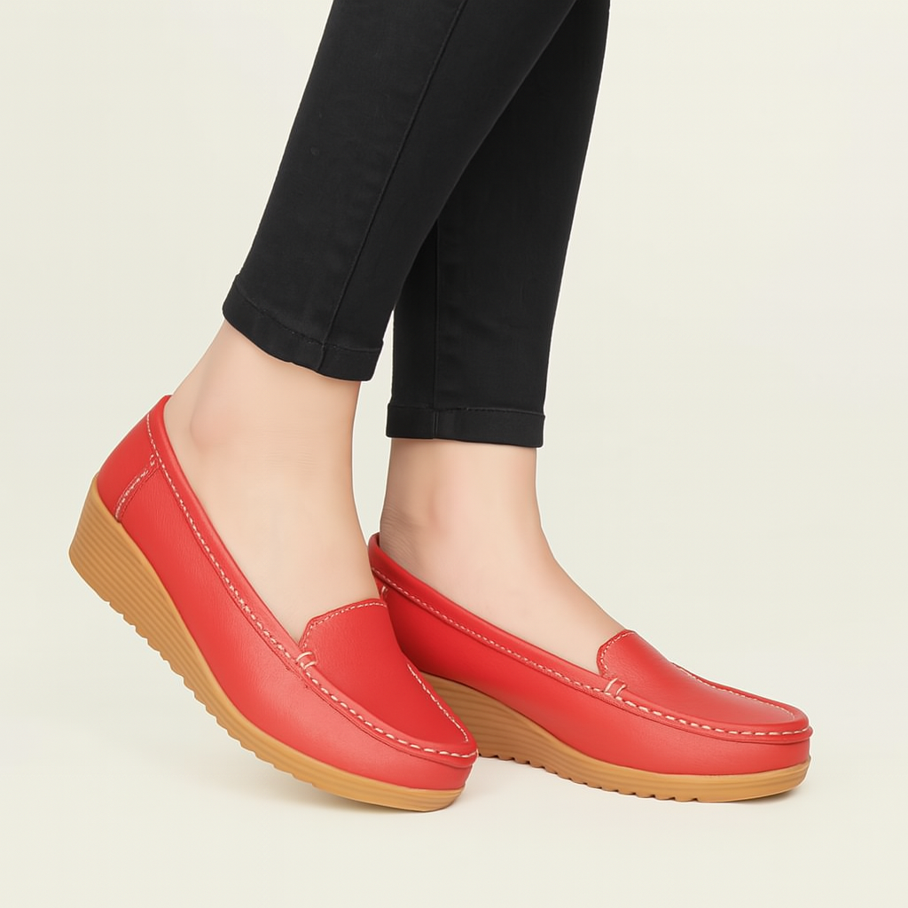 Elegante Damenslipper mit spitz zulaufender Schuhspitze – Leichte Slip-On Ballerinas