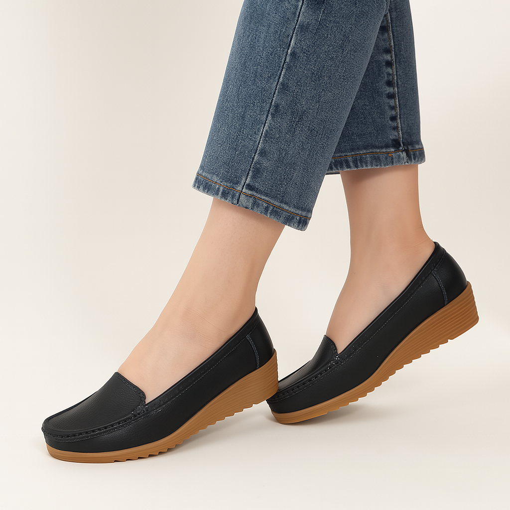 Elegante Damenslipper mit spitz zulaufender Schuhspitze – Leichte Slip-On Ballerinas