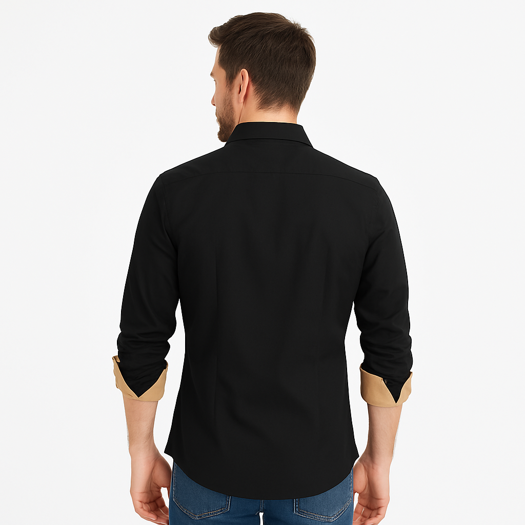 Herren Frühlingshemd – Langarm-Casual Button-Up-Oberteil