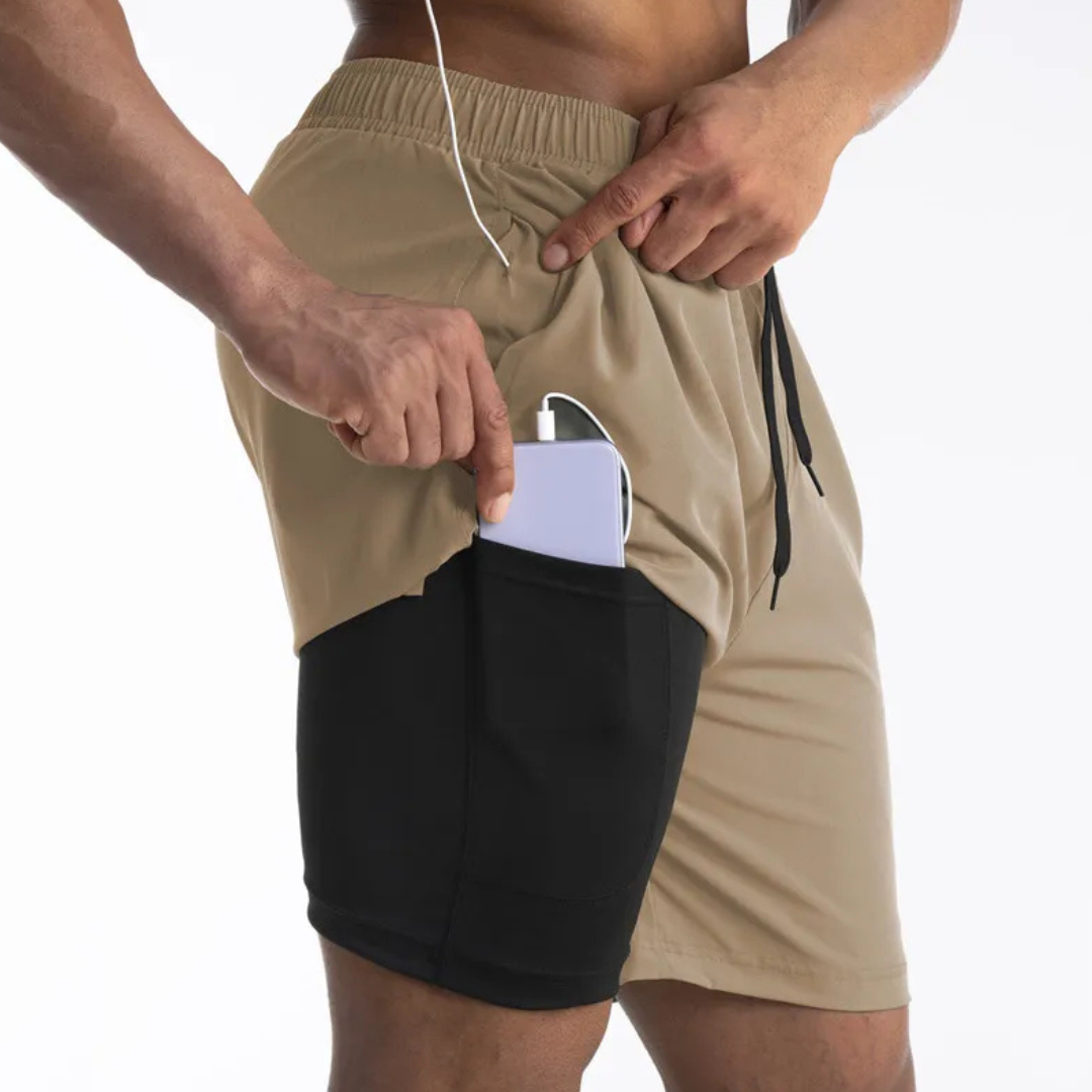 Herren Laufshorts mit Innenfutter und Handy-Tasche – Für Fitness & Training
