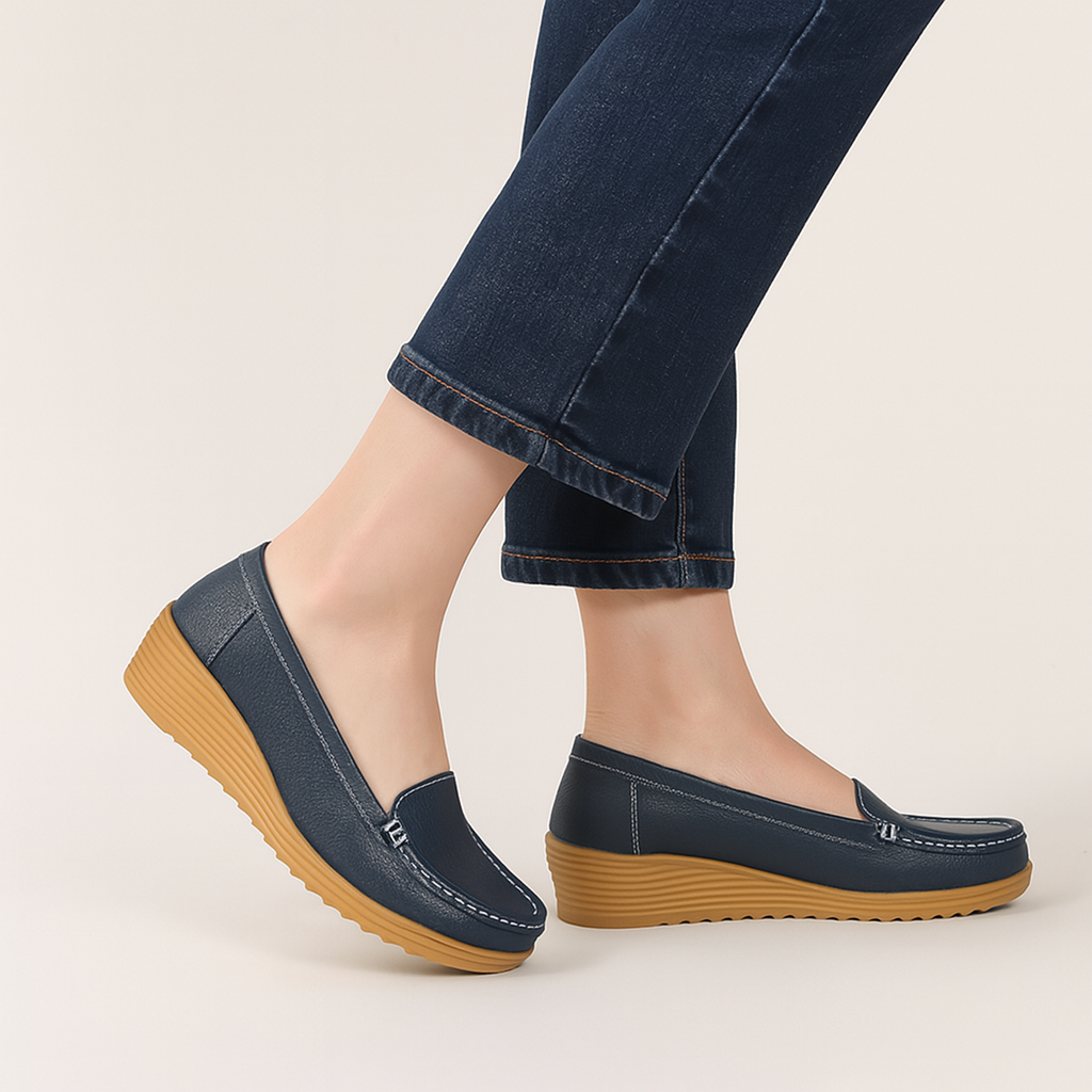 Elegante Damenslipper mit spitz zulaufender Schuhspitze – Leichte Slip-On Ballerinas
