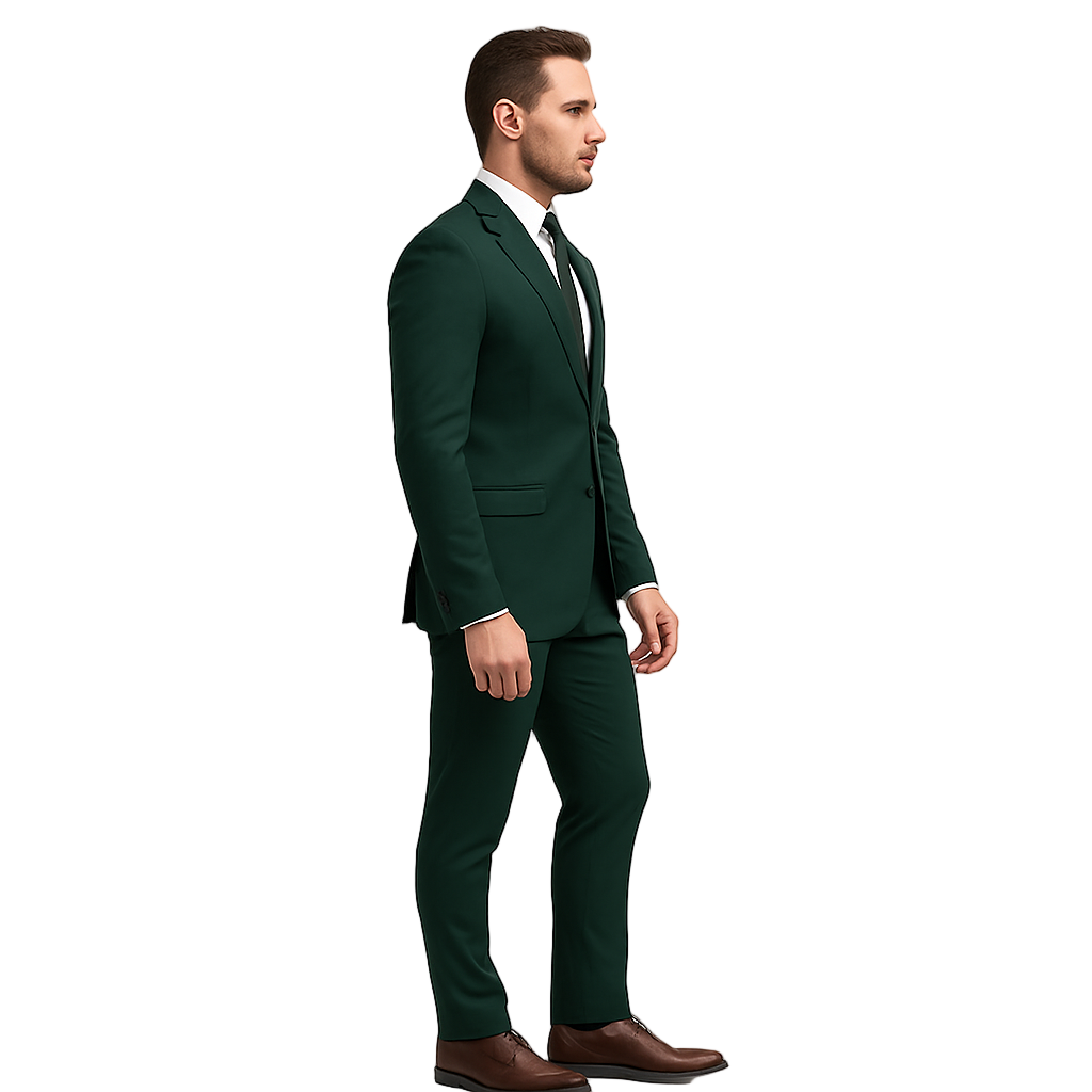 Herren 2-teiliger Einreiher-Anzug mit Jacke und Hose