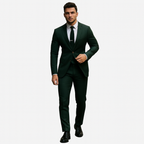 Herren 2-teiliger Einreiher-Anzug mit Jacke und Hose