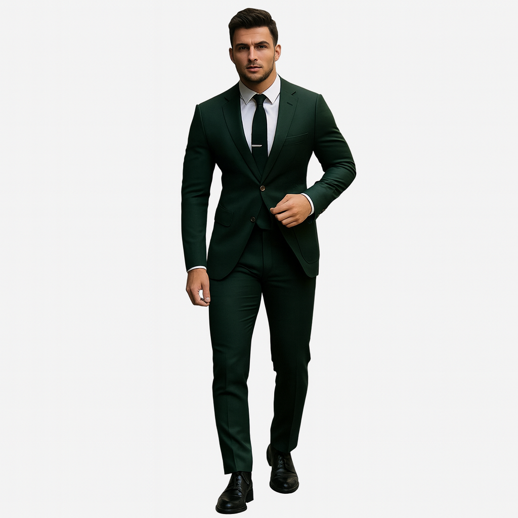 Herren 2-teiliger Einreiher-Anzug mit Jacke und Hose