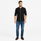 Herren Frühlingshemd – Langarm-Casual Button-Up-Oberteil