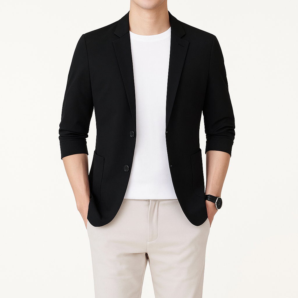 Herren Leichter Sommerblazer – Ungefütterte Leinenmischung Jacke