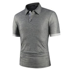Herren Blaues Polo-Shirt mit kurzen Ärmeln – Leichtes Sommeroberteil