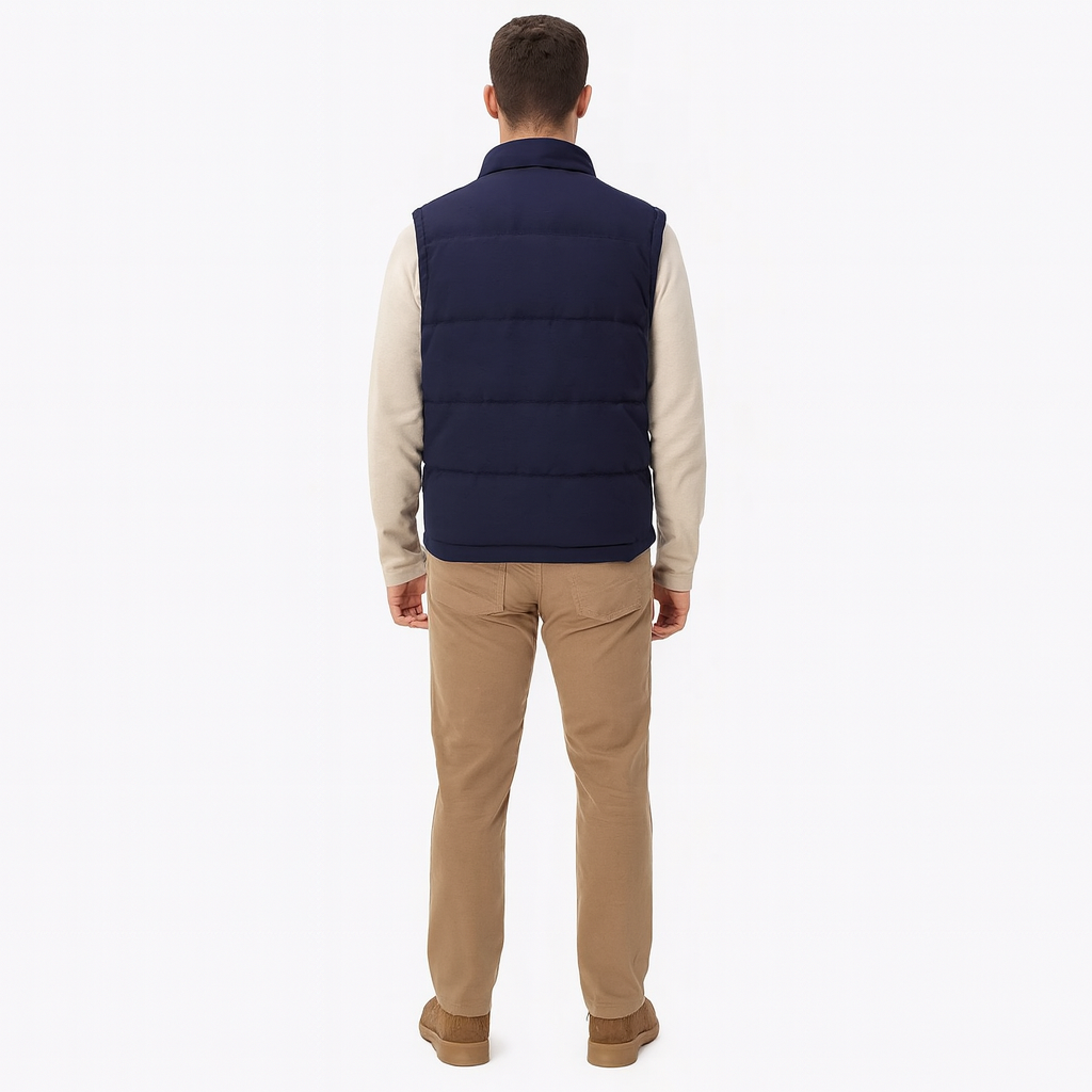 Herren Ärmellose Weste mit Reißverschluss für lässiges Layering