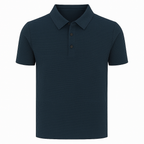 Herren-Seiden-Poloshirt – Kurzarm-Mesh-Stil Sommeroberteil