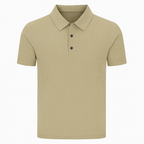 Herren-Seiden-Poloshirt – Kurzarm-Mesh-Stil Sommeroberteil