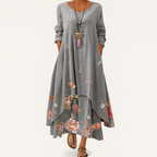 Damen Nachhaltiges Atmungsaktives Midi-Kleid mit Taschen, Ganzjahrestauglich