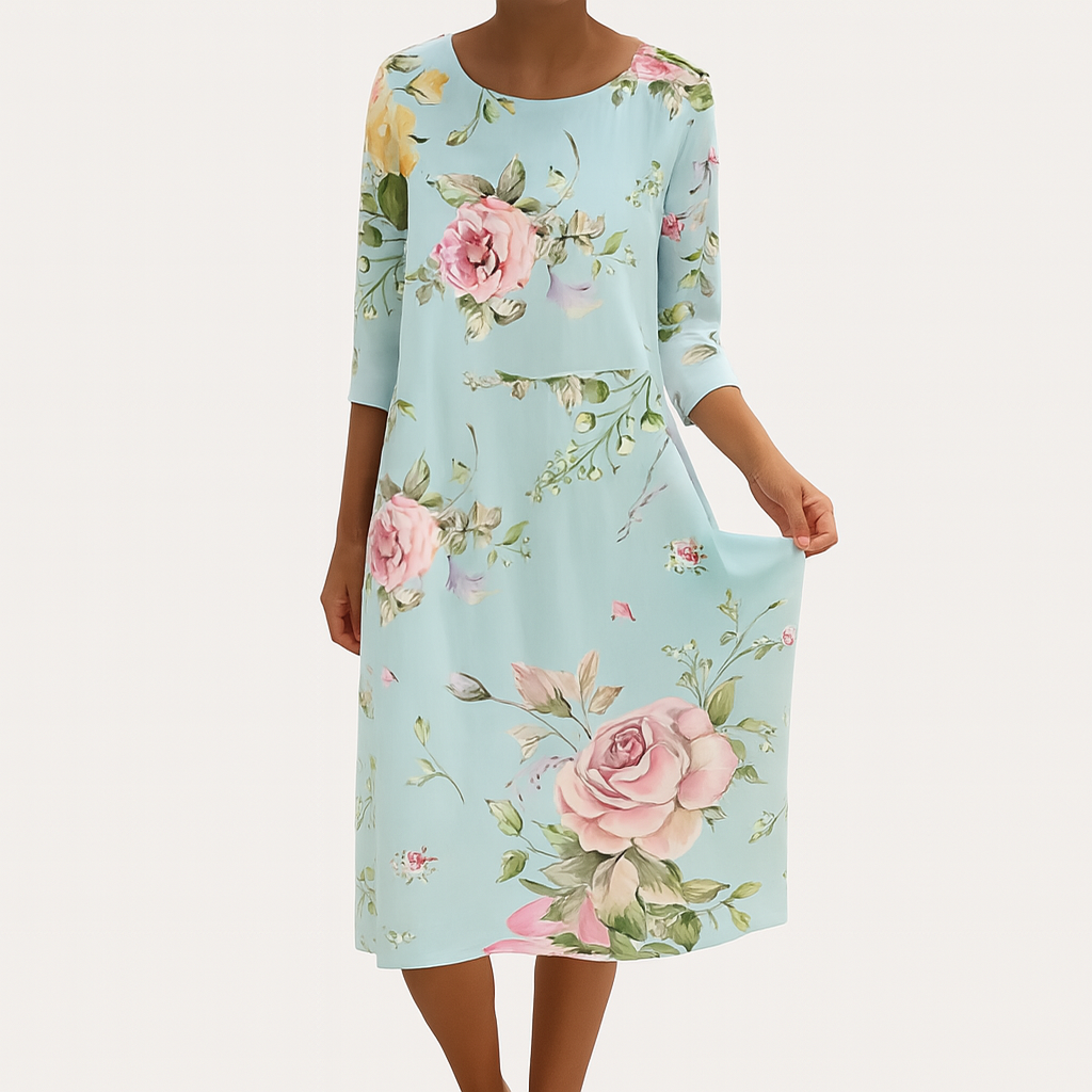 Damen Fließendes Ärmelloses Midi-Kleid – Leichtes Elegantes Design