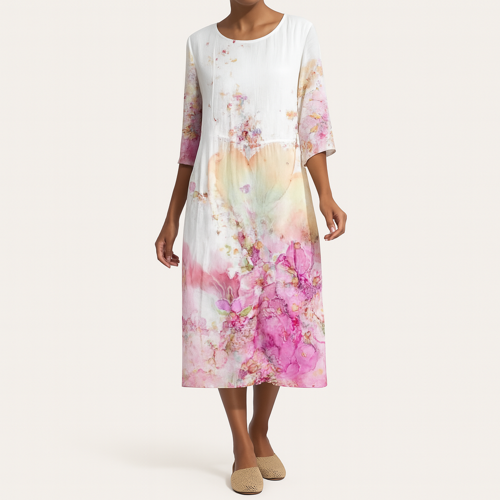 Damen Fließendes Ärmelloses Midi-Kleid – Leichtes Elegantes Design
