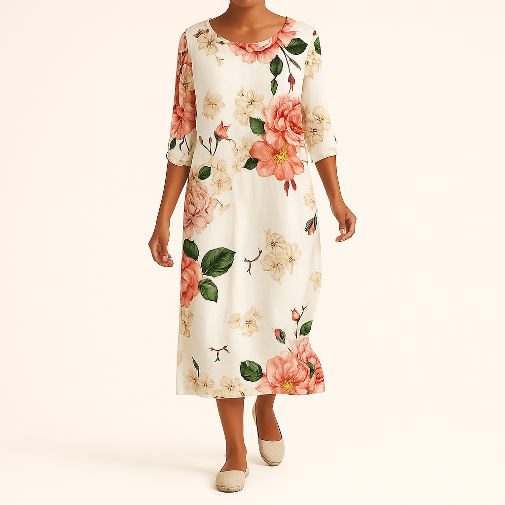 Damen Fließendes Ärmelloses Midi-Kleid – Leichtes Elegantes Design