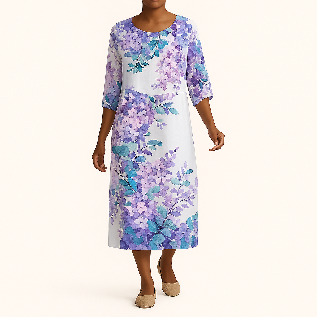 Damen Fließendes Ärmelloses Midi-Kleid – Leichtes Elegantes Design