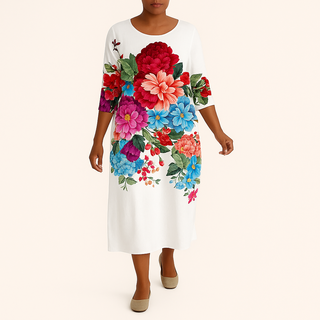 Damen Fließendes Ärmelloses Midi-Kleid – Leichtes Elegantes Design
